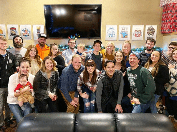 holiday party team photo